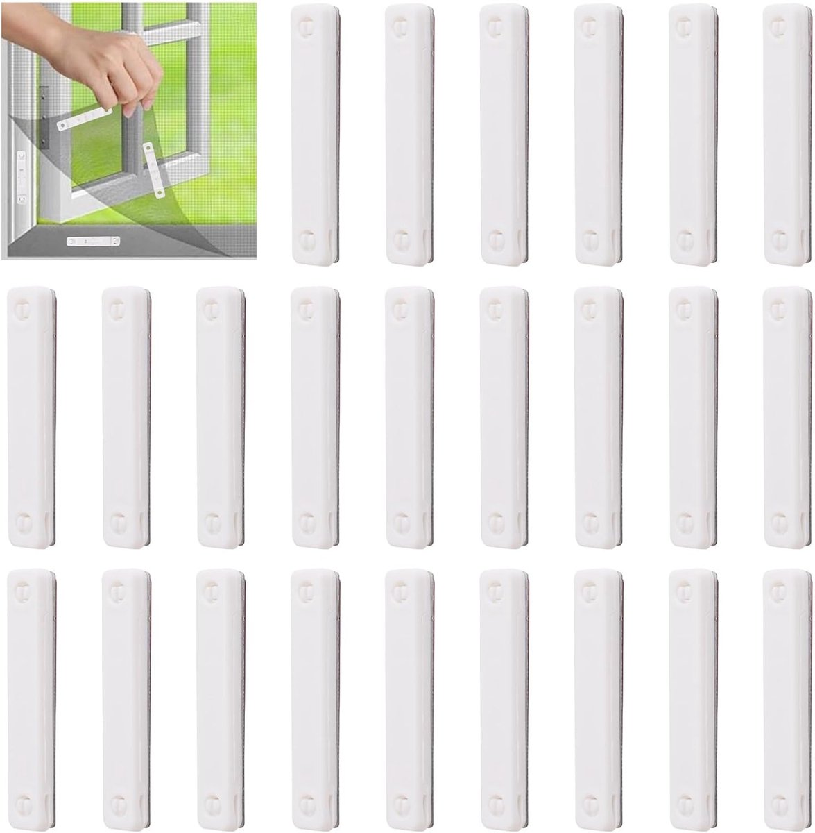 Raam Magneten 24st - Zelfklevende Muggennet Clips - Eenvoudige installatie - Voor een insectenvrij huis - ShopVlot