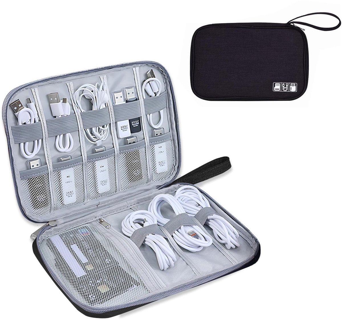 Solidchoice - Organisatie Tas voor Elektronica Accessoires en Kabels