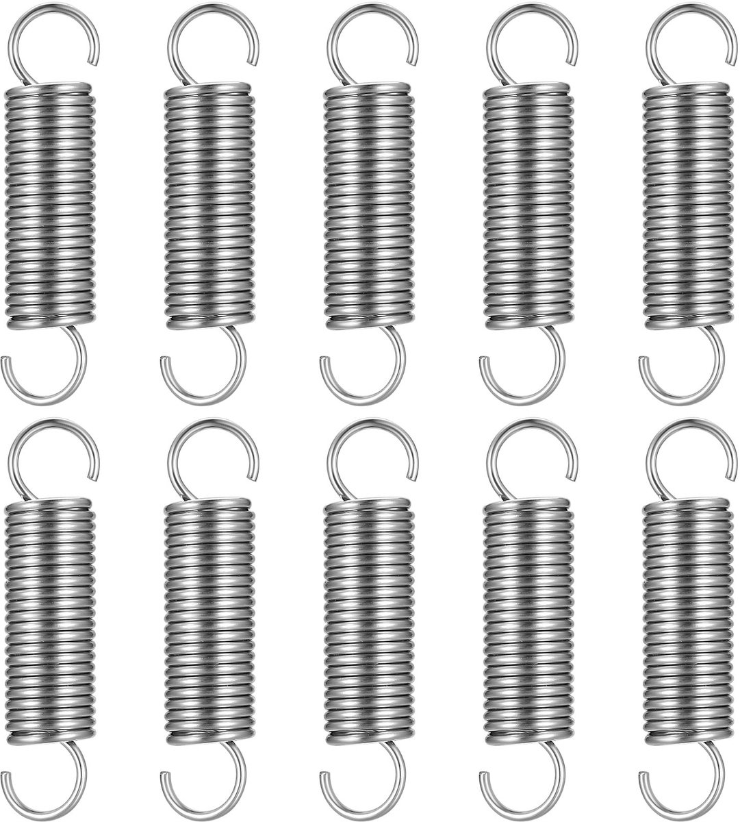 Solidchoice - Set van 10 RVS Tension Springs met Haak