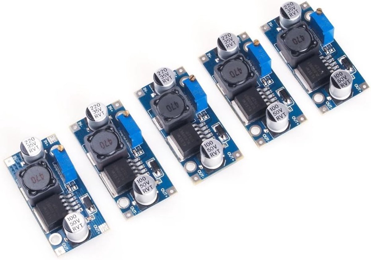 Step-up Boost Spanning Converter XL6009 - 5 x set - Verstelbare spanning 5V-35V - ShopVlot
