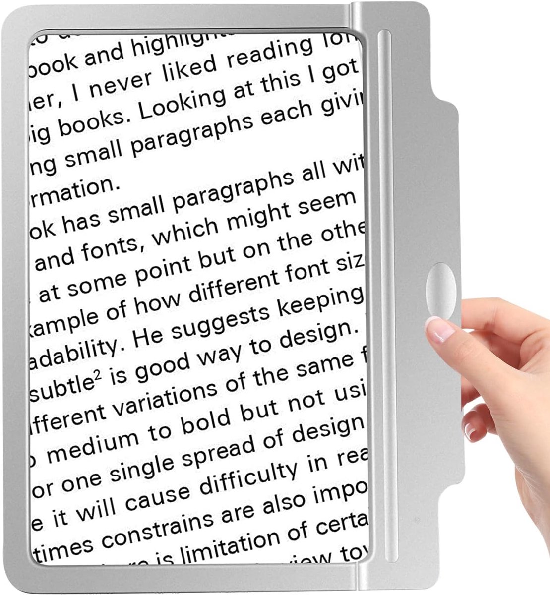 Magnifier for Reading 4X, Full Page Magnifier with 36 LEDS, Lightweight Handheld Magnifier with Light for Reading - ShopVlot