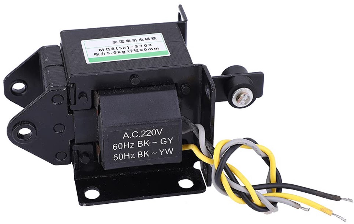 Newest MQ8(SA)-3702 AC Push-Pull Tractive Solenoid Electromagnet 220VAC 49N Stroke 20mm - ShopVlot