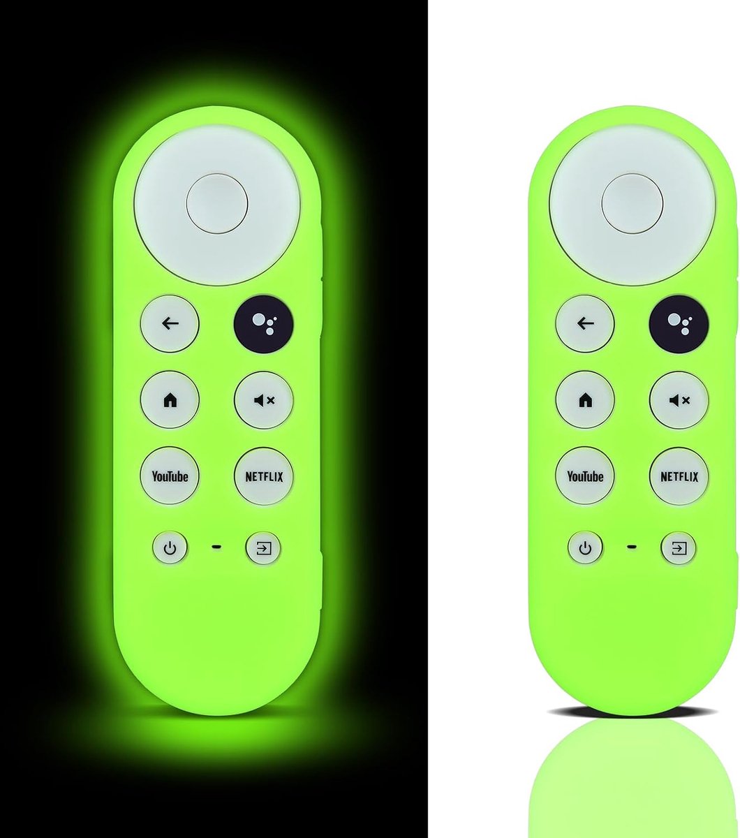 Silicone Protective Case for Google TV Remote Control Glow in The Dark, Remote Cover for Google TV HD 2022 / 4K 2020 - ShopVlot