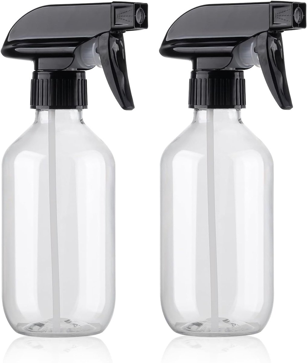 Pack of 2 300 ml Plastic Spray Bottles with Adjustable Spray Nozzle for Plants, Cleaners, Gardening and Household - ShopVlot