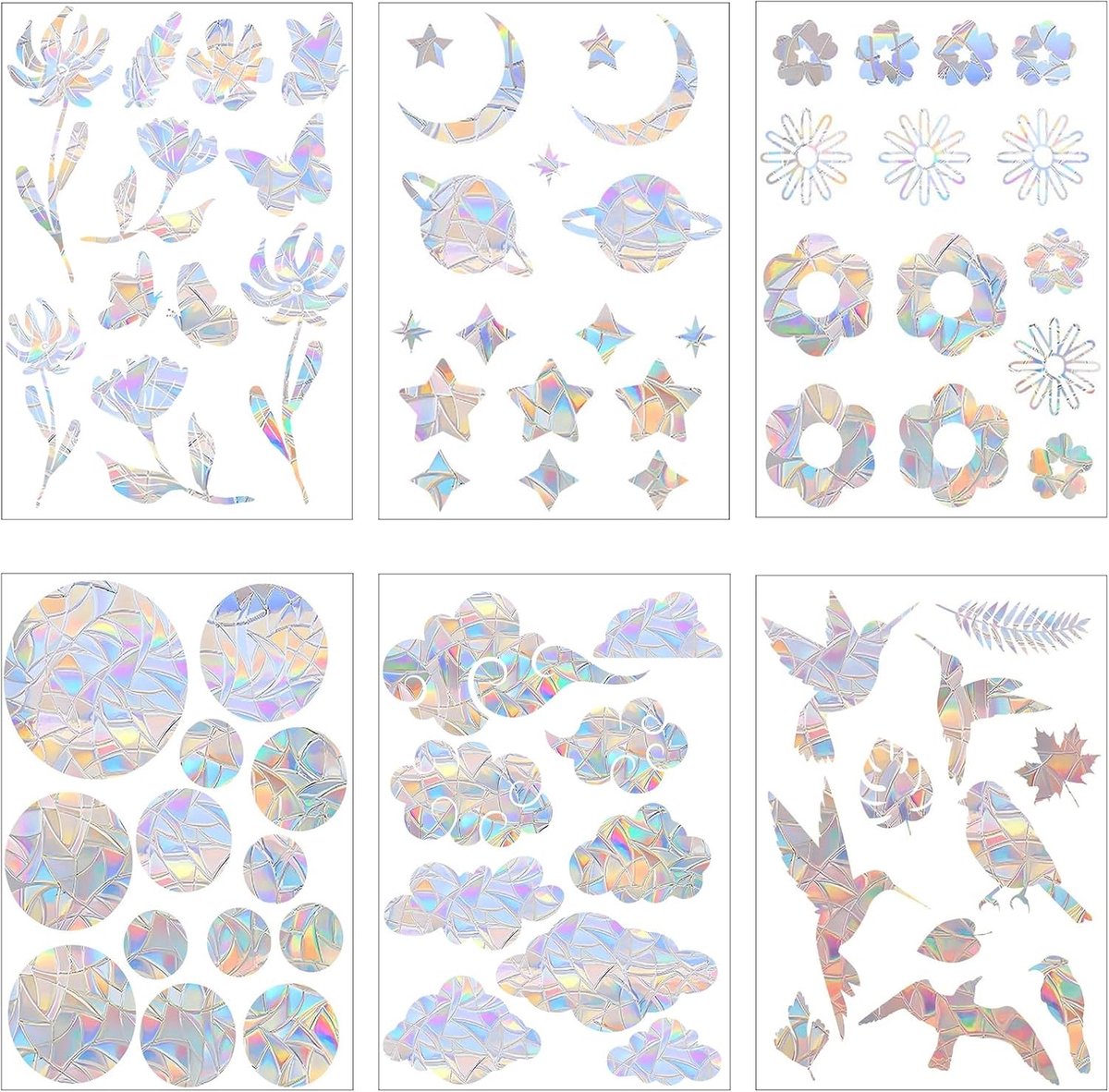 Prisma window stickers, sunshine, butterfly, rainbow, prism, window stickers, 6 types, there are many small stickers - ShopVlot