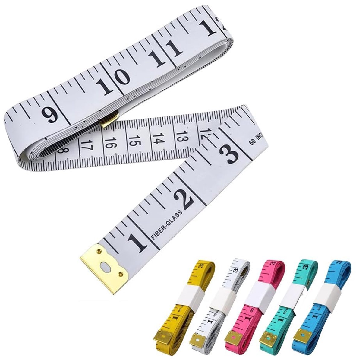 5 stks Dubbelzijdig Meetlint Taille Meetlint Kleding Stof Naaien Tape Flexibele Meetlint voor Lichaamsmeting Tape - ShopVlot