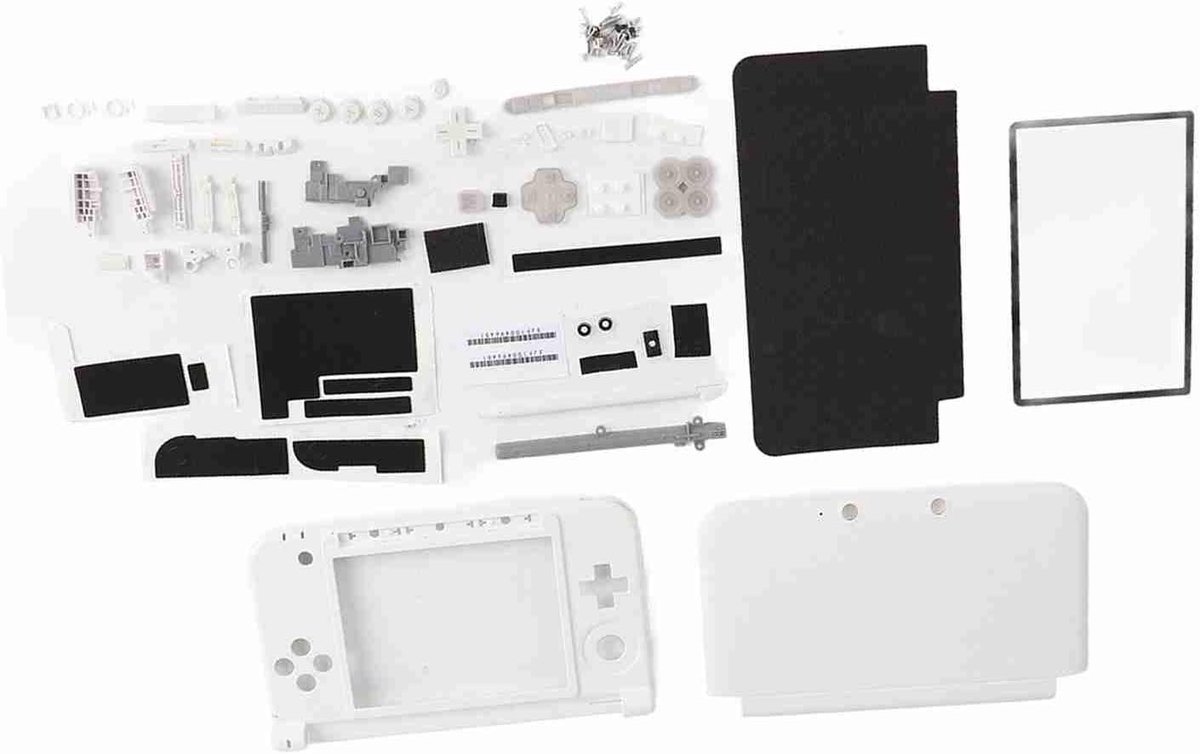 3DS XL Case Replacement Kit White - Full Housing Cover Shell Repair Parts with Full Set - ShopVlot