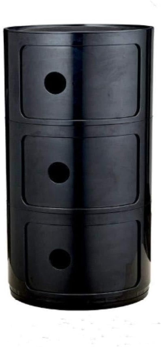 Mini bedside table plastic round locker bedroom corner simple modern free combination storage cabinet - ShopVlot