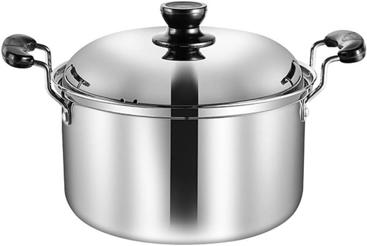 Slow Cooker Non-magnetic Thickening Stainless Steel High Pan Soup Pot Congee Pot Induction Cooker Soup Pot - ShopVlot