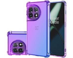 Voor OnePlus 11 Case CPH2449 hoesje, helder schattig verloop telefoonhoesje dunne anti-kras flexibele TPU hoesje - ShopVlot