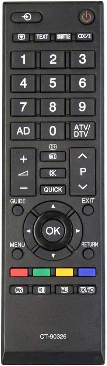 ALLIMITY CT-90326 Replacement Remote Control for Toshiba TV 40LV675 40LV675D 40LV703G1 40LV733F 40LV733N 40LV833F - ShopVlot