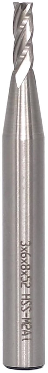 CNC milling cutter, 6 mm, shaft diameter 3 mm, 4 flutes, metal shaft mill, HSS spiral milling cutter for aluminium - ShopVlot