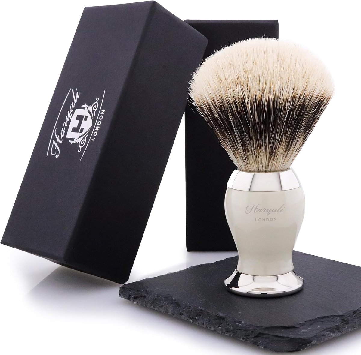 Haryali London Synthetic Silvertip Badger Hair Shaving Brush - ShopVlot