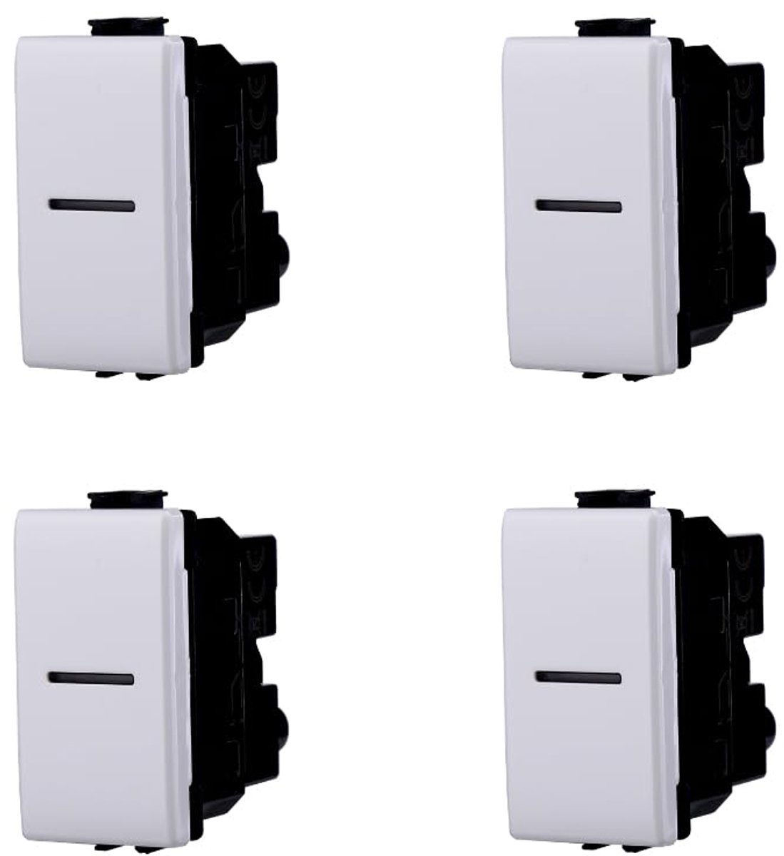 gloca Set 4 Interruttori 1P Assiali 16A 220V Compatibili Con Series Matix - ShopVlot