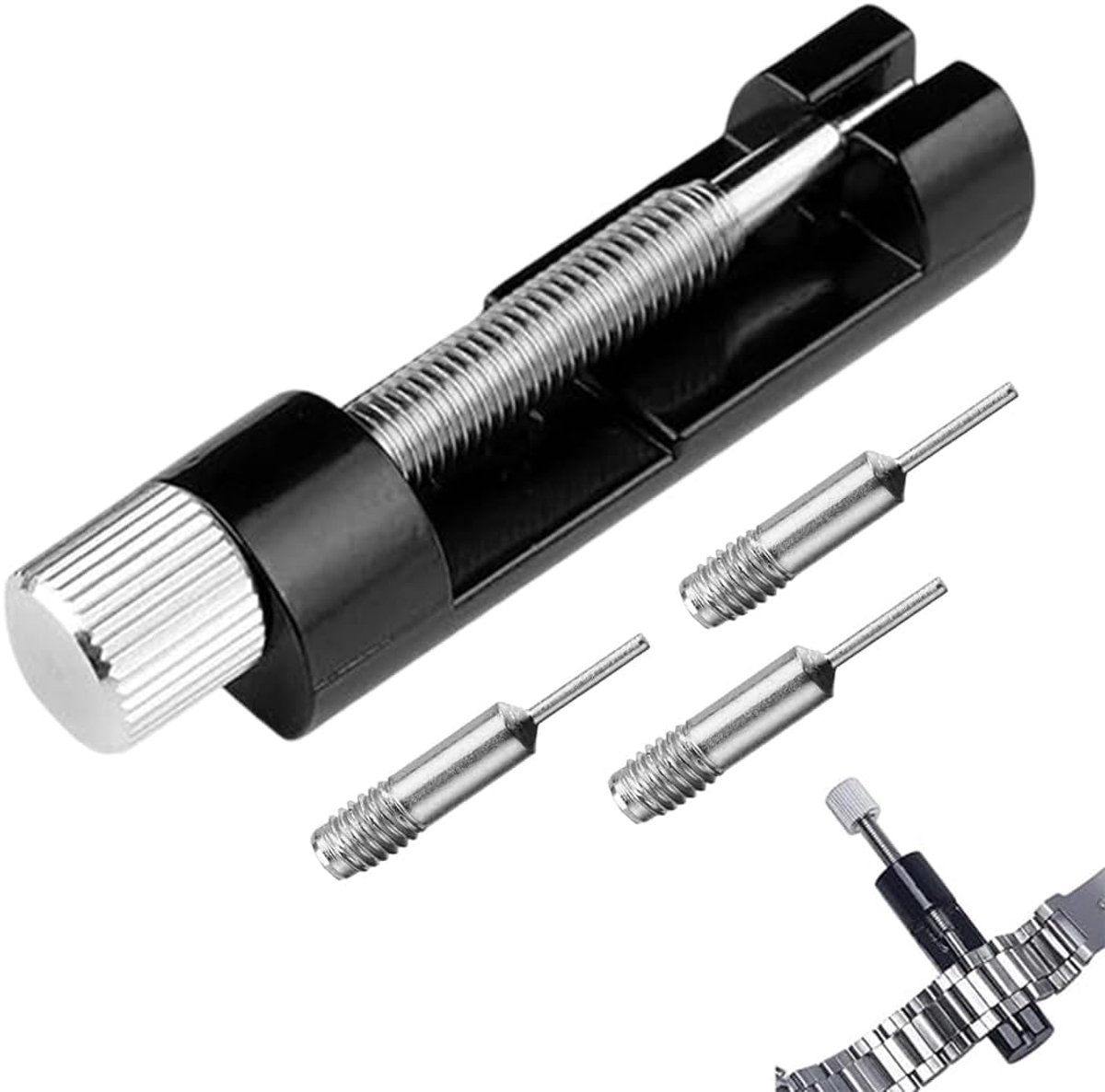 Watch Maker Tool Set, Spring Pin Tool Set with 3 Extra Pens, Watch Strap, Connection Pen Remover for Repair and - ShopVlot