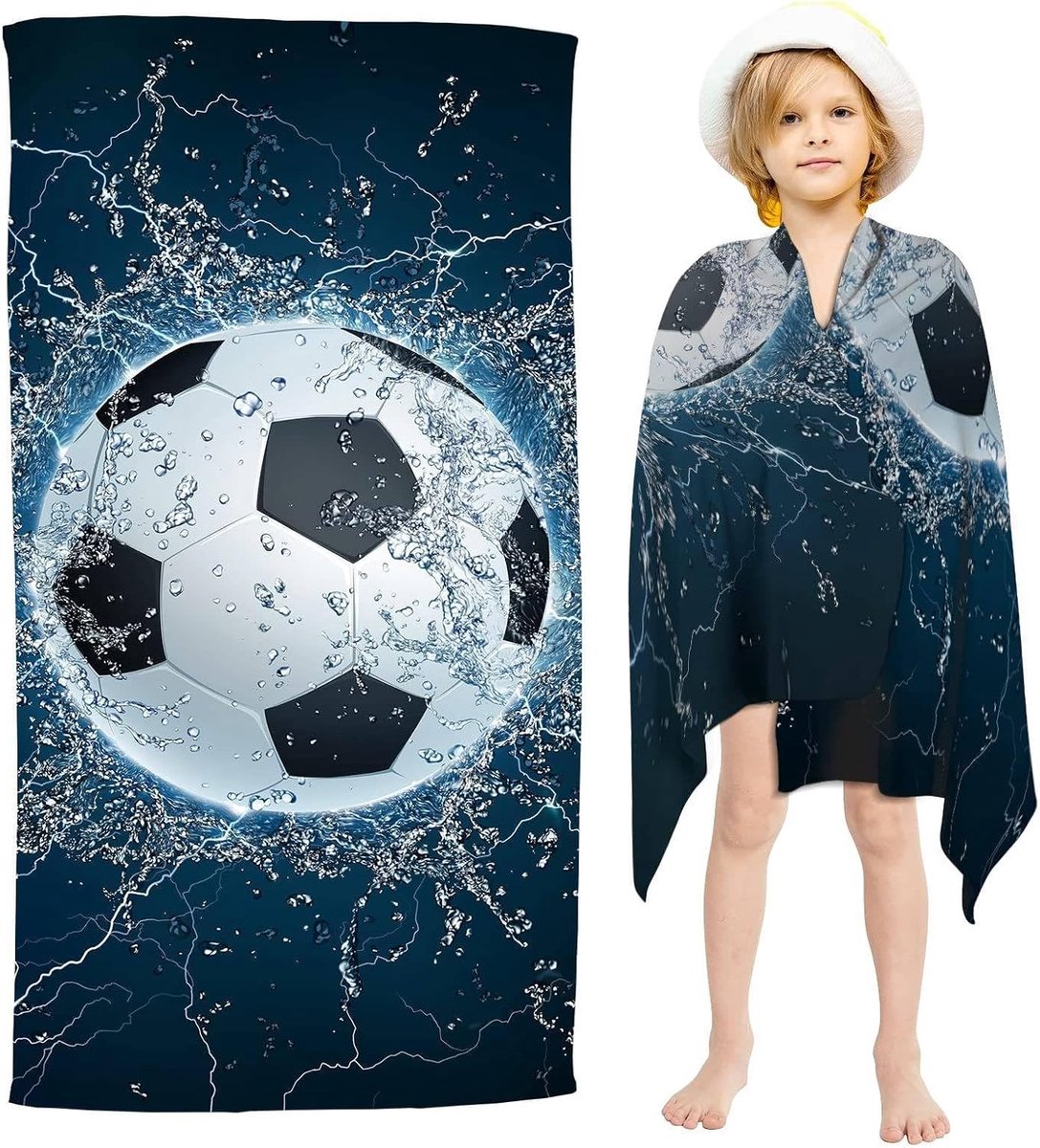 Bath Towel for Beach, Bath Towel Football, Soft and Quick Drying for Children and Adults, for Travel, Pool, Gym - ShopVlot