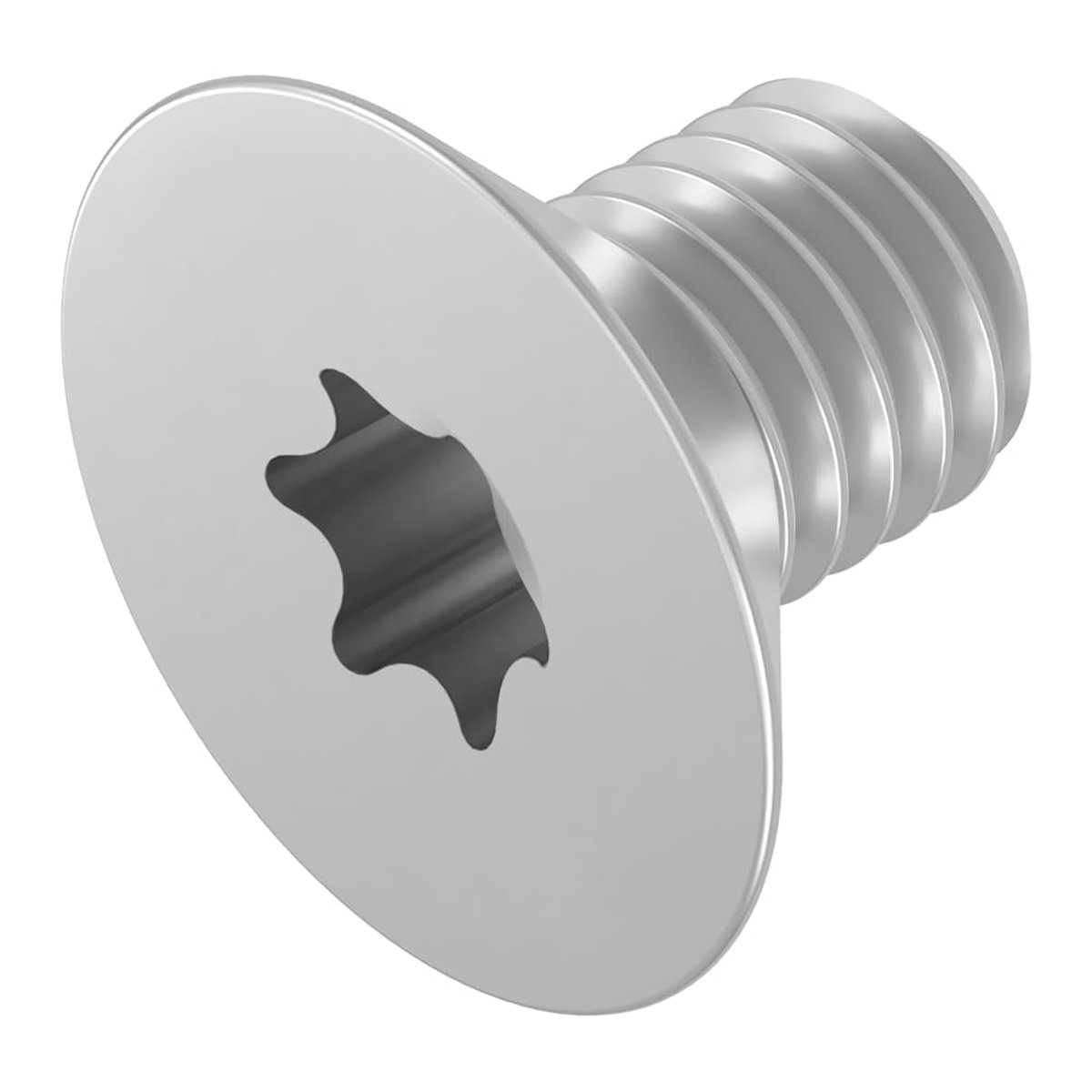 SECCARO Countersunk screw M4 x 6 mm, stainless steel V2A VA A2, ISO 14581, hexagon socket (TX), full thread, 20 pieces - ShopVlot