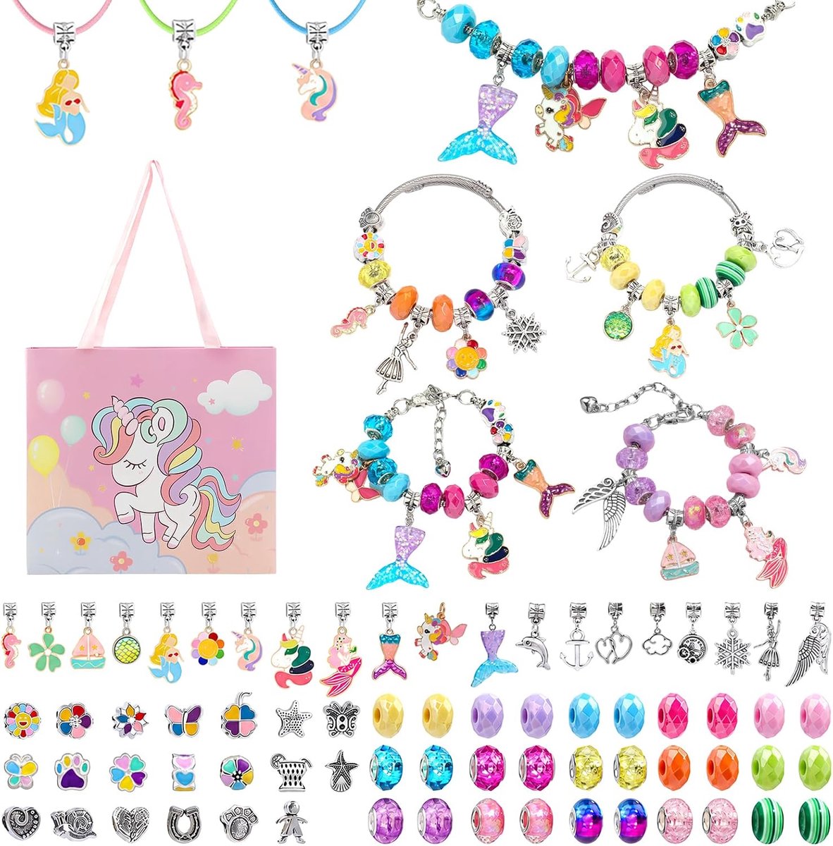 Doe-het-zelf armbandenset voor meisjes, adventskalender 2026, cadeau voor meisjes van 5, 6, 7, 8, 9, 10, 11, 12 jaar - ShopVlot