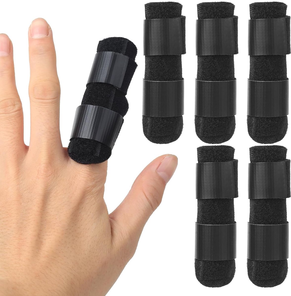 5 stuks verstelbare vingerspalken, aluminium - Trigger- en duimspalk van aluminium, verstelbaar, voor middelvinger - ShopVlot