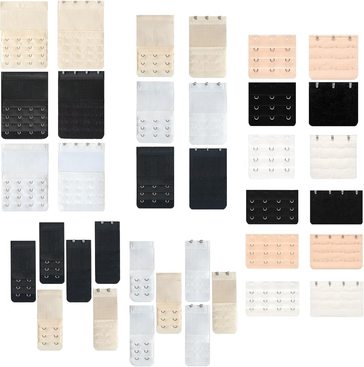 Bh extensies 18 stuks - 3 rijen 2 haken en 3 haken - zacht en comfortabel - eenvoudig aan te passen - ShopVlot