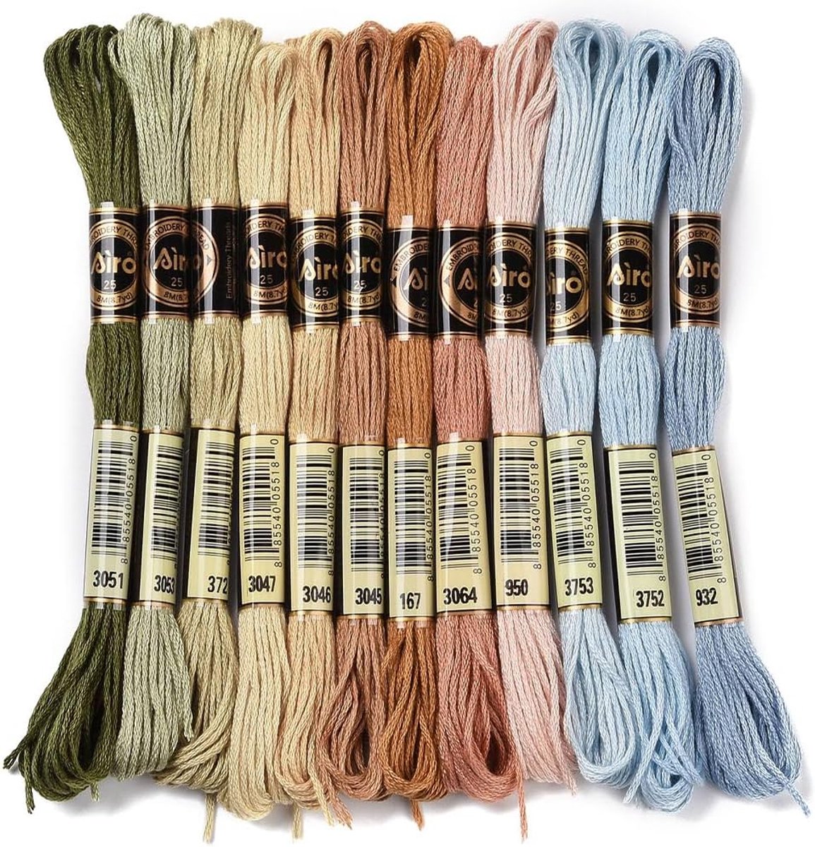 Borduurgarens 12 Strengen 96M - Gemêleerd kleuren - 6 Draadjes - Voor vriendschapsarmbanden en borduurprojecten - ShopVlot