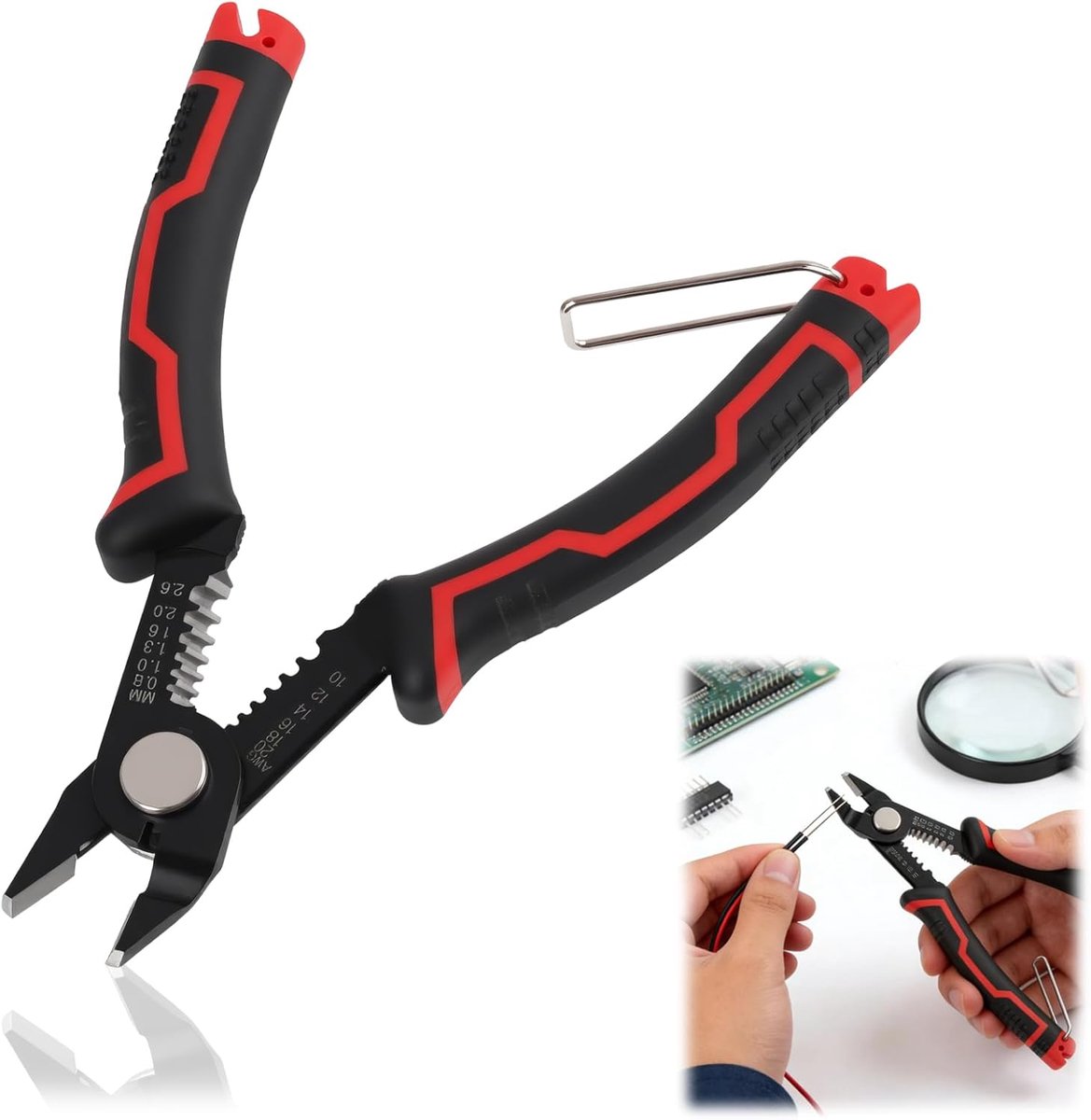Zijkniptang 3-in-1 - Precisie en ergonomisch - Niet-slip handvat - Ideaal voor elektronica - ShopVlot