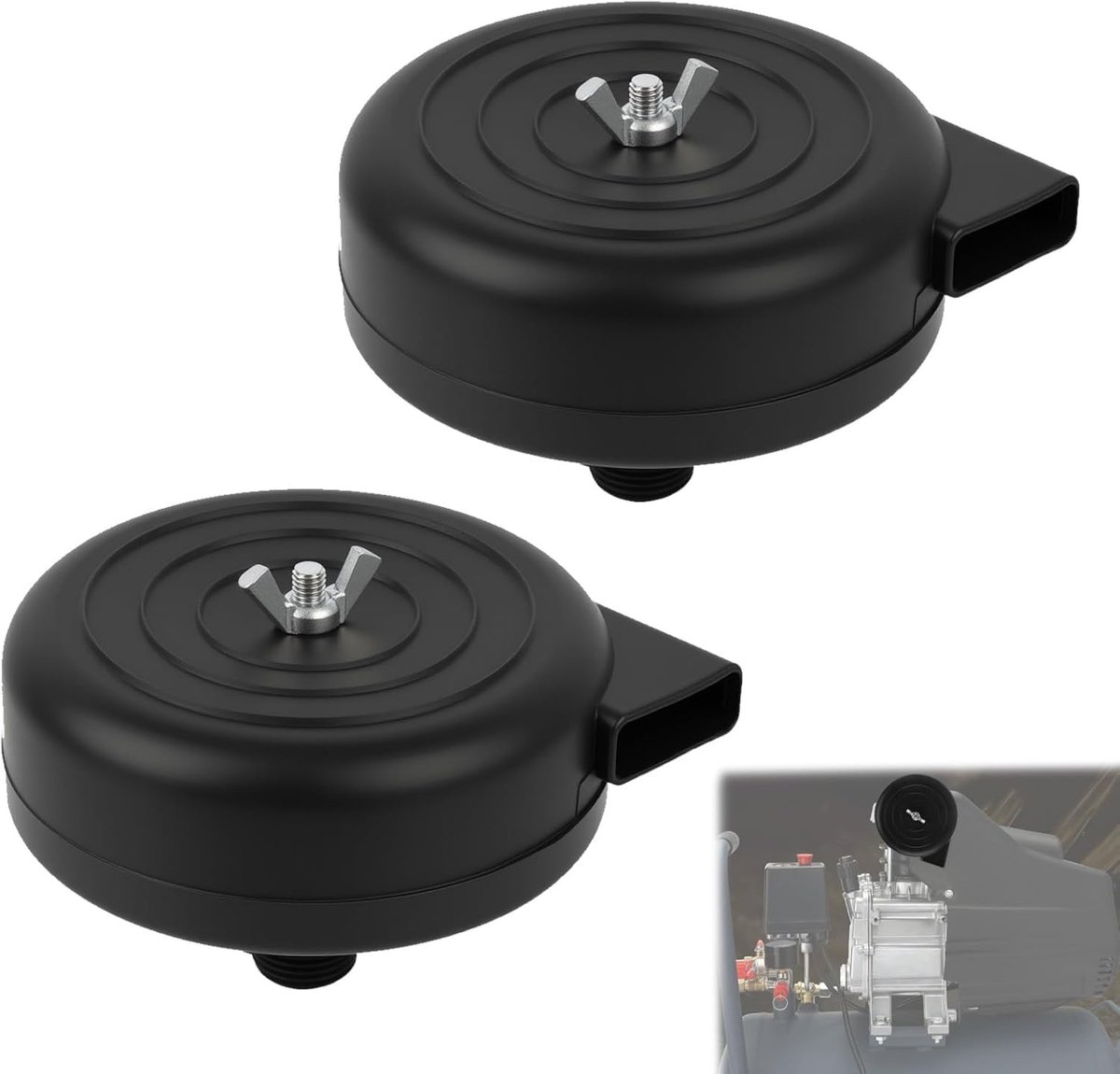 Luchtcompressor zuigfilters 3/8 PT - 2 stuks - met geluidsdemper - efficiënt en duurzaam - ShopVlot