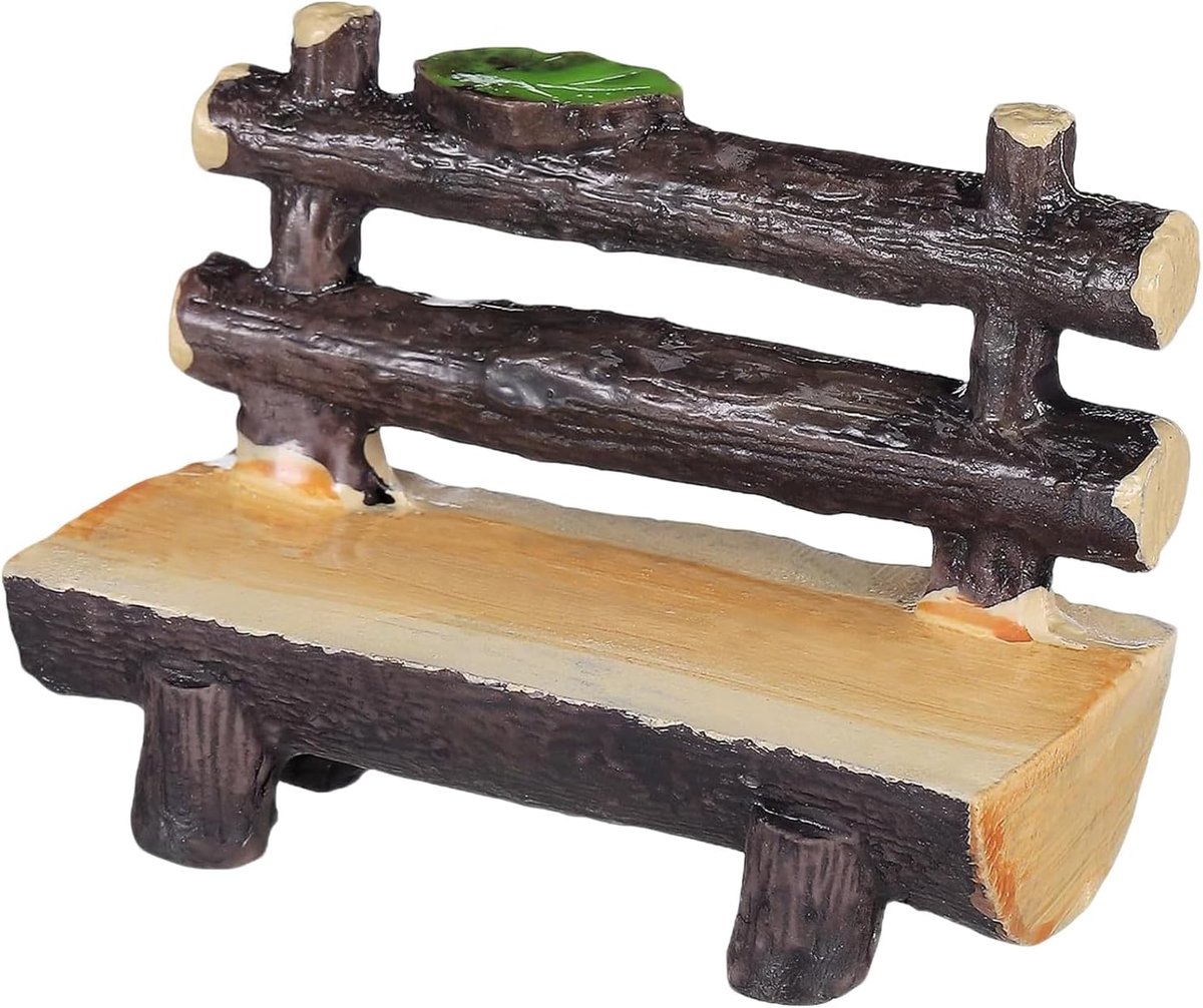 Miniaturen bank 6,3 x 3,4 x 4,5 cm - kunsthars - robuust en duurzaam - ideaal voor microlandschappen - ShopVlot