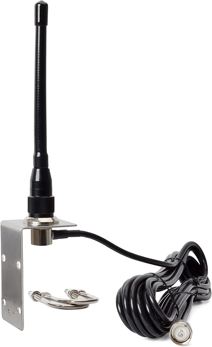 VHF maritieme rubber coaxiale antenne 5m - PL-259 connector - 2 dBi - Ideaal voor yacht en truck - ShopVlot