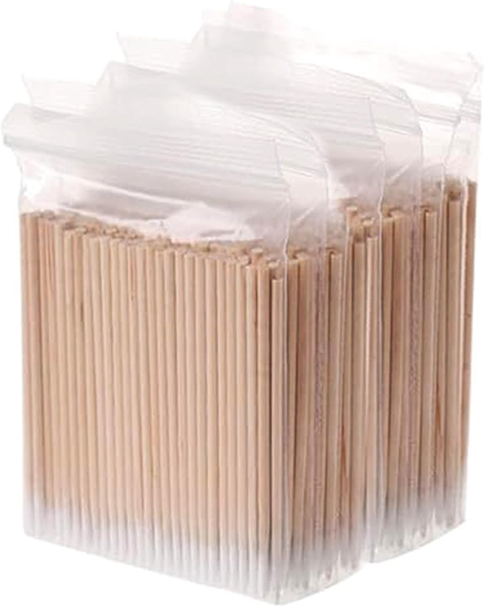 Houten Wattenstaafjes 10cm - Steriel en Hygiënisch - Voor Make-up en Microblading - ShopVlot