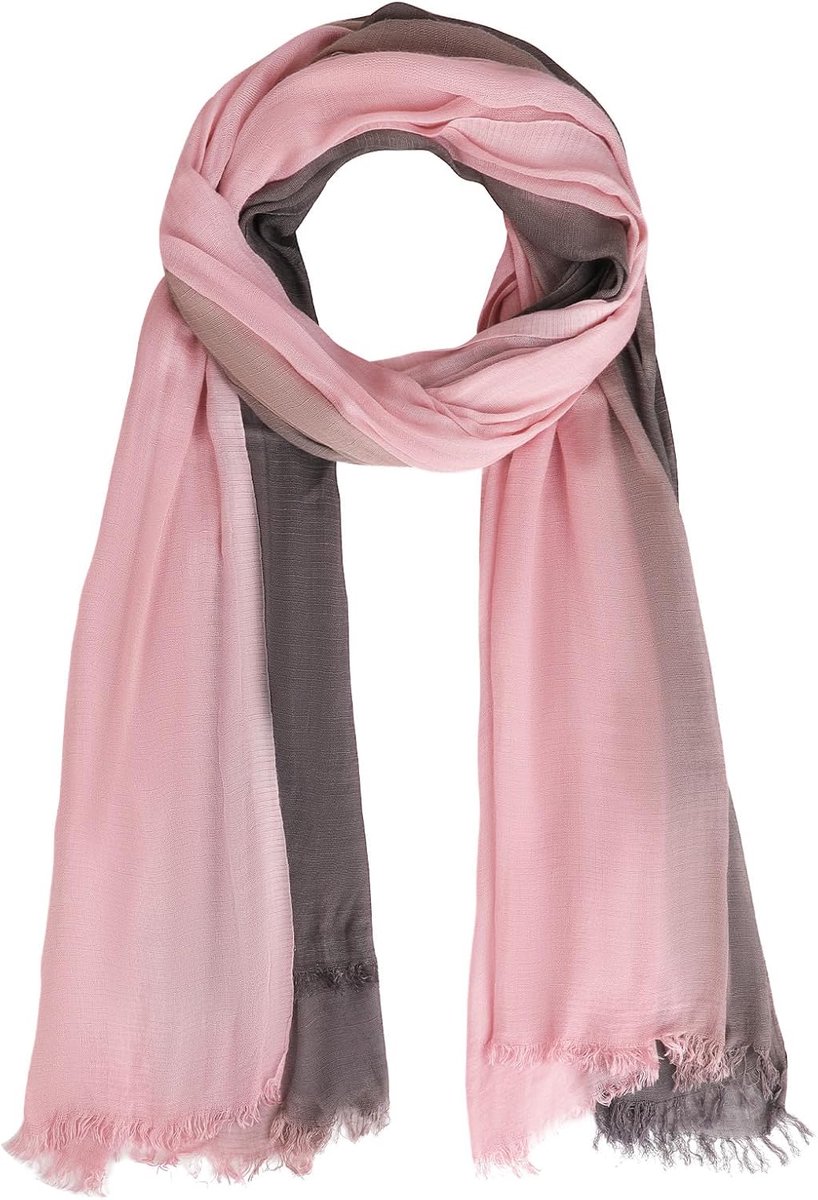 Dames sjaal dun twee-tone gradient - katoen - lichtgewicht - perfect voor alle seizoenen - ShopVlot