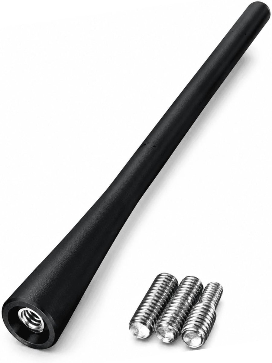 Autoantenne 18 cm - Universaal vervangmast - Sterke ontvangstfunctie - Geschikt voor diverse voertuigen - ShopVlot