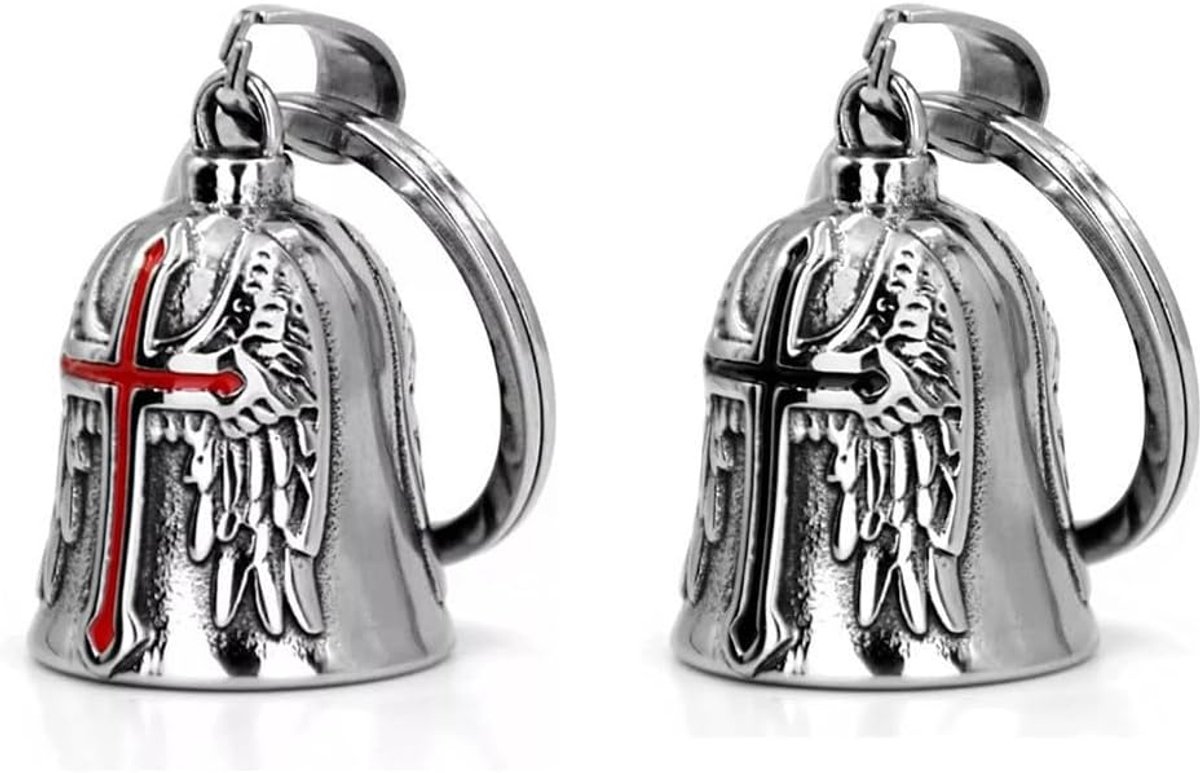 Motorcycle Bells 2pcs - RVS Lucky Charm - Chrome - Bescherming voor je motor - ShopVlot