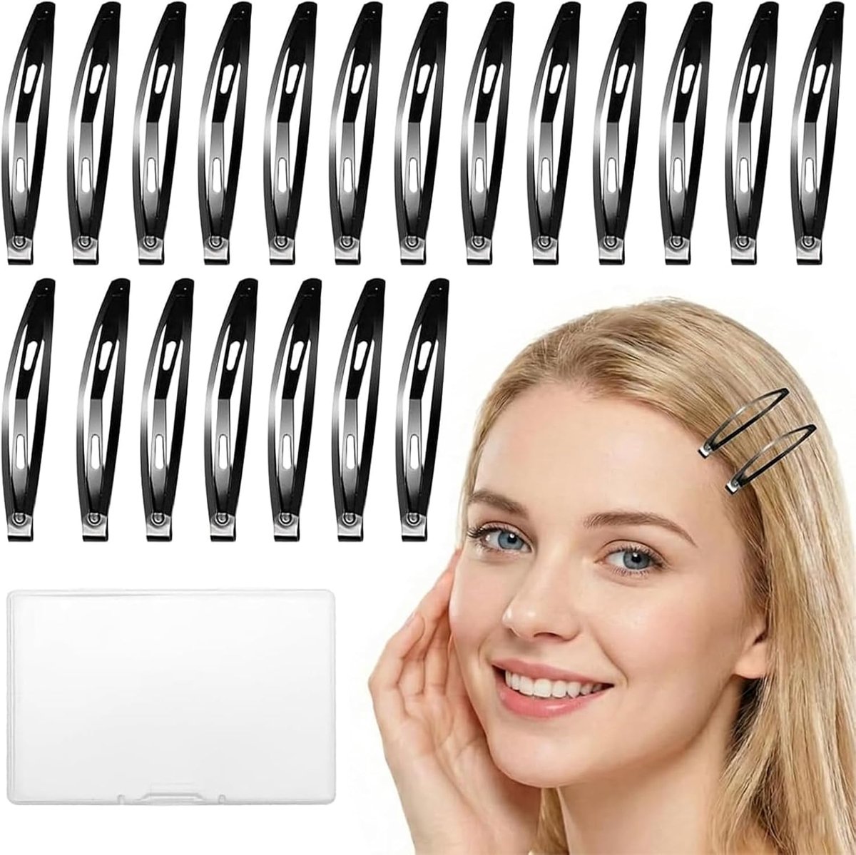 Haarspelden 20 stuks - Zwart - Metalen gespen - Antislip en eenvoudig te gebruiken - ShopVlot