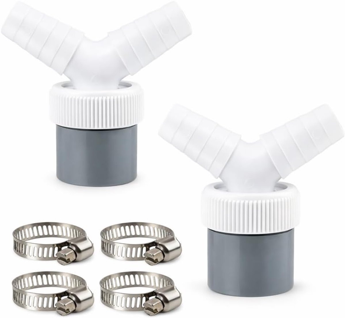 Y-adapter 2pcs 40mm - dubbele aansluiting - ruimtebesparend - efficiënt afvoeren - ShopVlot