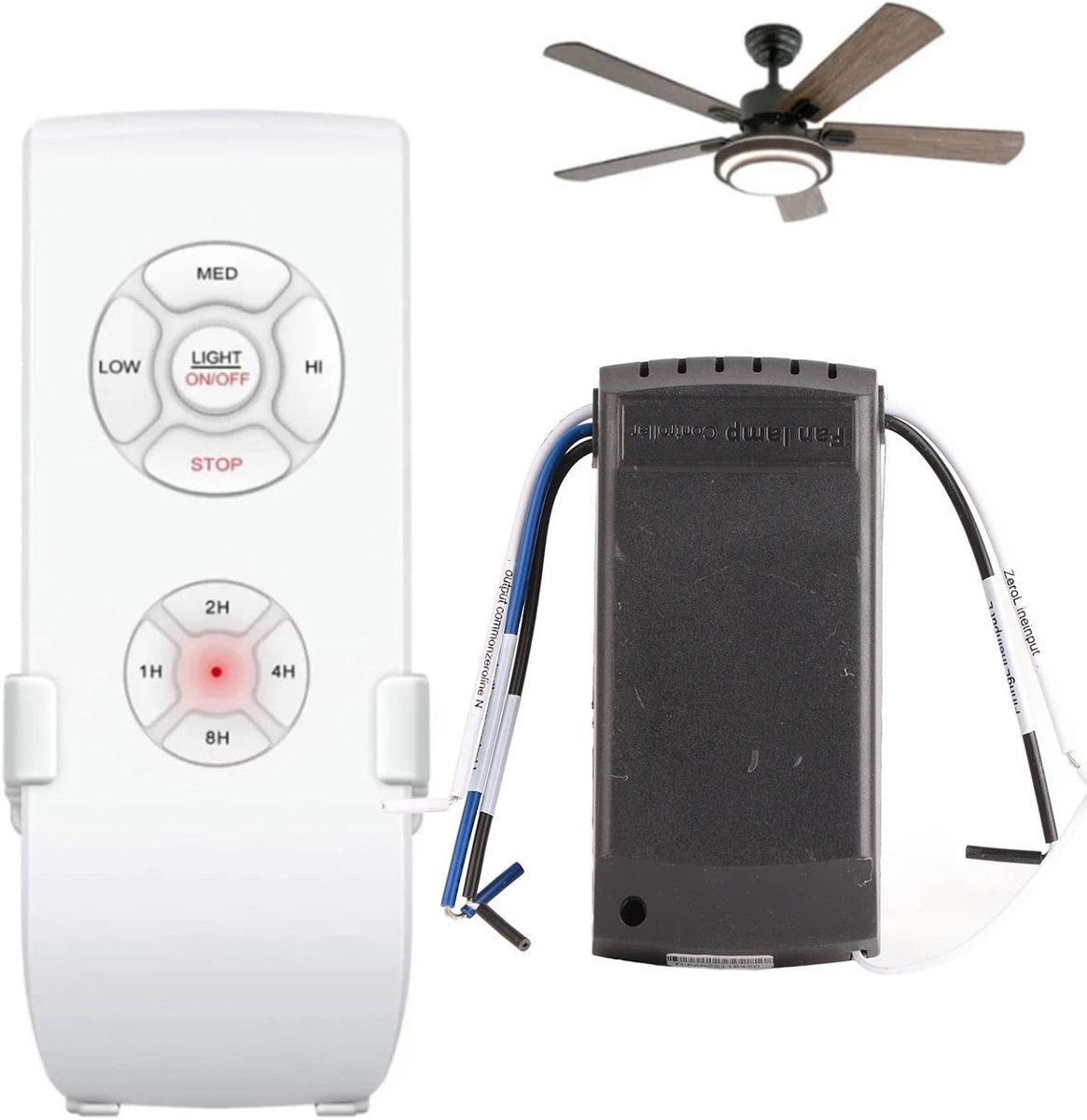 Plafondventilator afstandsbediening - 3 ventilatorsnelheden - Eenvoudig te installeren - Bedien meerdere ventilatoren - ShopVlot