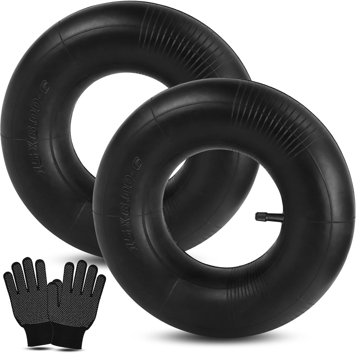 Banden binnenband 15x6.00-6 - TR-13 hoekventiel - Duurzaam rubber - Geschikt voor grasmaaier, kruiwagen - ShopVlot