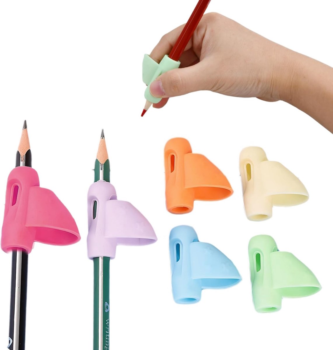 Pencil handles voor kinderen - zachte en comfortabele penhouder - leeraccessoires voor school - ideaal voor beginners - ShopVlot
