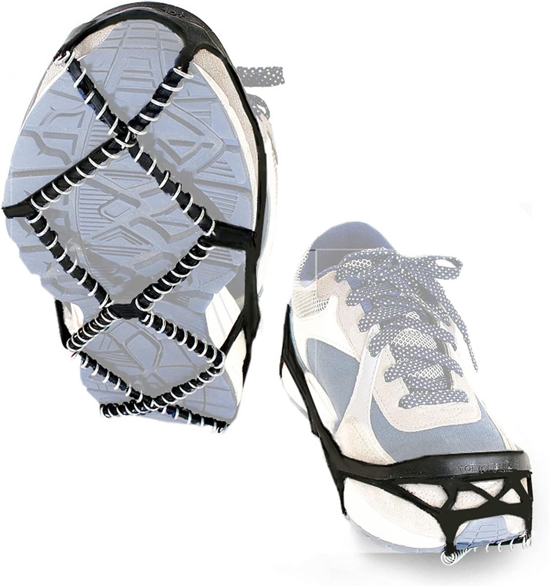 Anti-slip sneeuw grips - RVS spikes - Verhoogde grip - Veilig wandelen in de sneeuw - ShopVlot