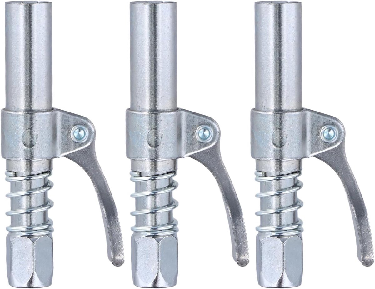 Grease Press Nozzle 3 Stuks - Slanke 15 mm Punt - Zelfvergrendelende Vetpers - Voor Precisie Lubricatie - ShopVlot