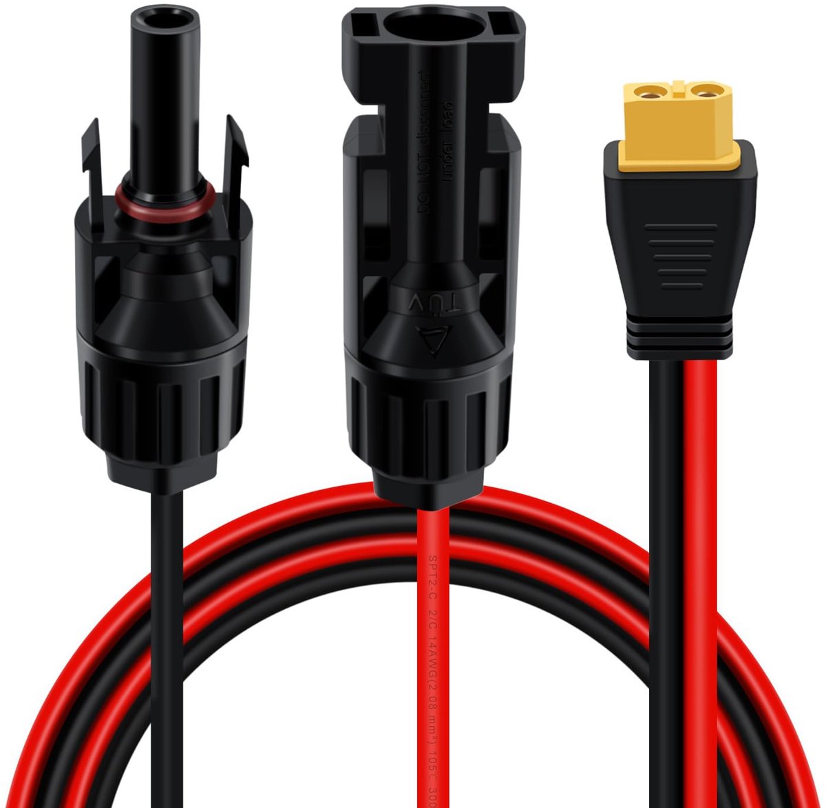 Solar kabel naar XT60 12AWG - 3 meter - Adapter voor zonnepanelen - Breed compatibel met power stations - ShopVlot