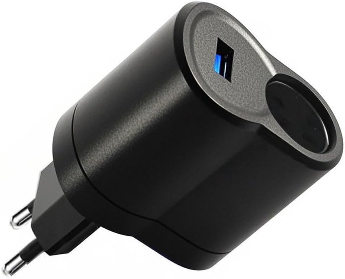 Cigarette Lighter Adapter 12V - 240V naar 12V Auto Adapter - 1A Stroomsterkte - Ideaal voor op Reis - ShopVlot