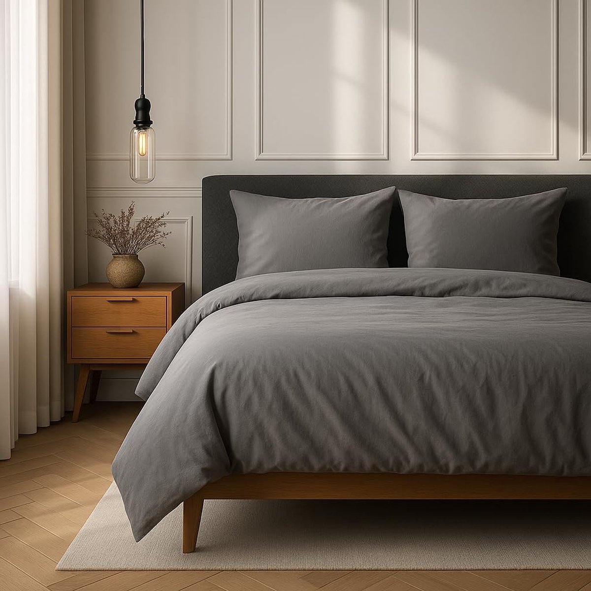 Bedlinnen set 135 x 200 cm - 100% katoen - Hoogwaardige kwaliteit - Comfortabel met rits - ShopVlot