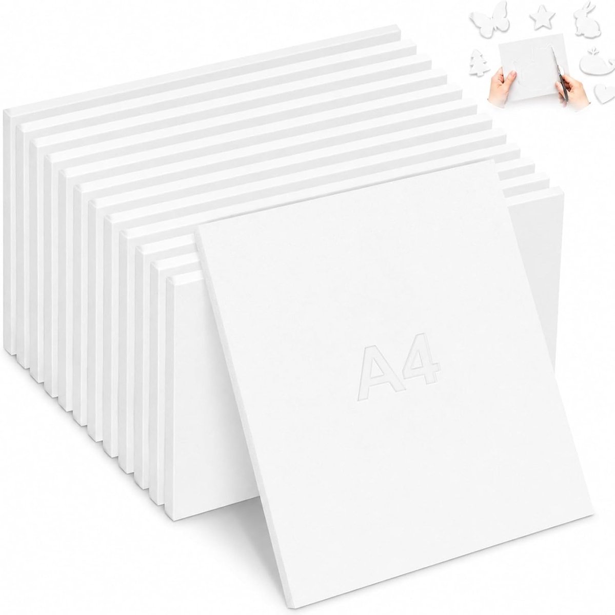 EVA-schuim panelen 12 stuks - wit 287 x 210 x 5 mm - knutselmateriaal - ideaal voor creatieve projecten - ShopVlot