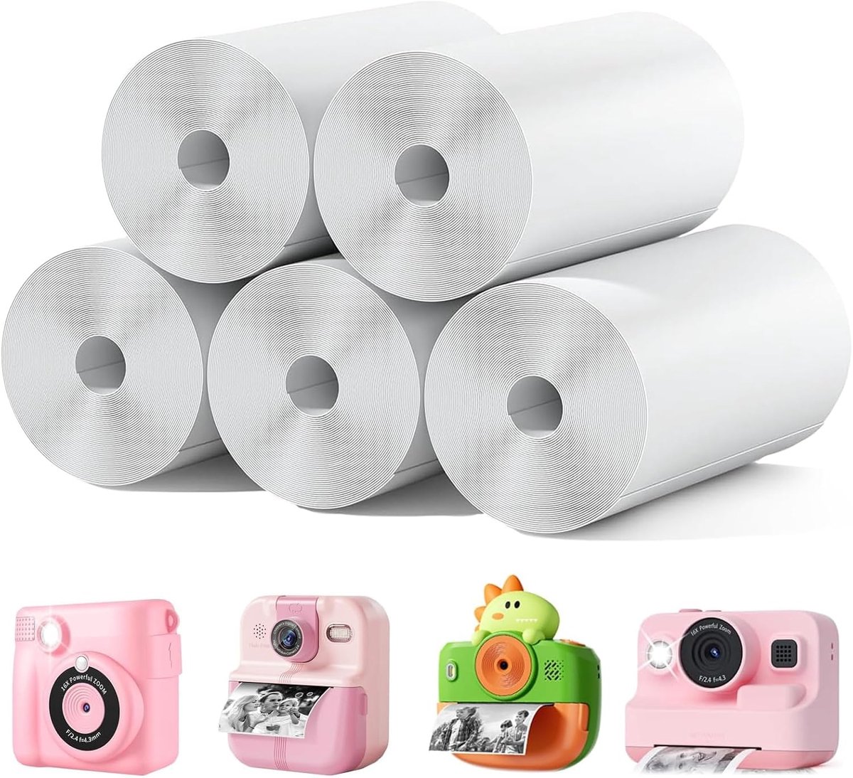 Thermisch papier 75 x 25 mm - fotopapier voor camera's - navulling voor mini-printers - leg kostbare momenten vast - ShopVlot