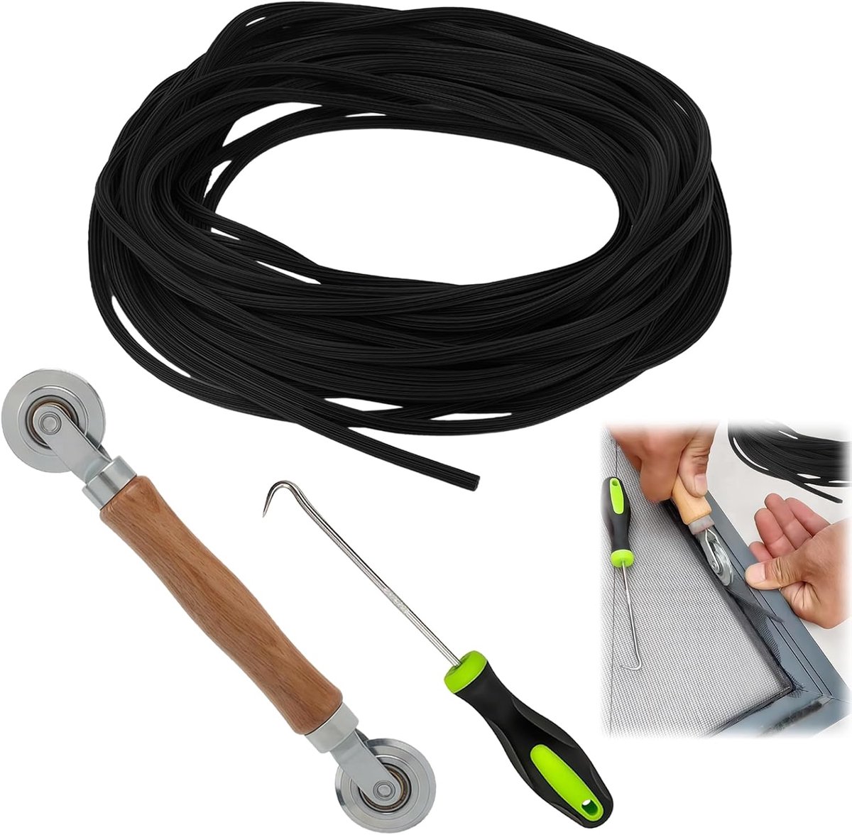 Muggenreparatietools set van 3 - precisiehaak - dubbelwiel afdichtroller - ShopVlot