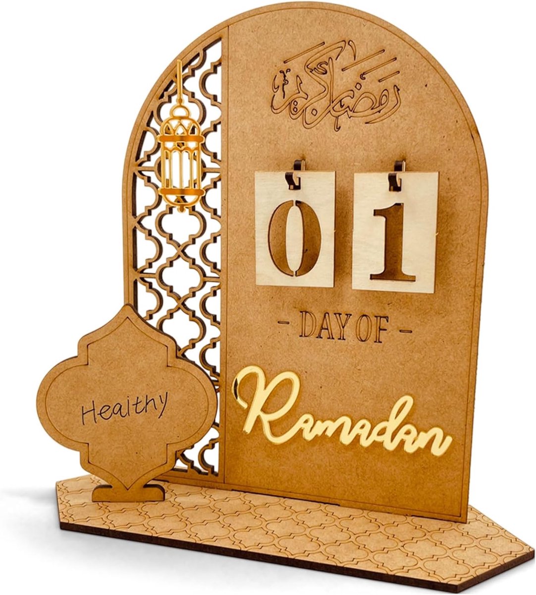 Ramadan Adventskalender - Houten Countdown - 30 Dagen Interactief - Verrijk je Ramadan Tradities - ShopVlot