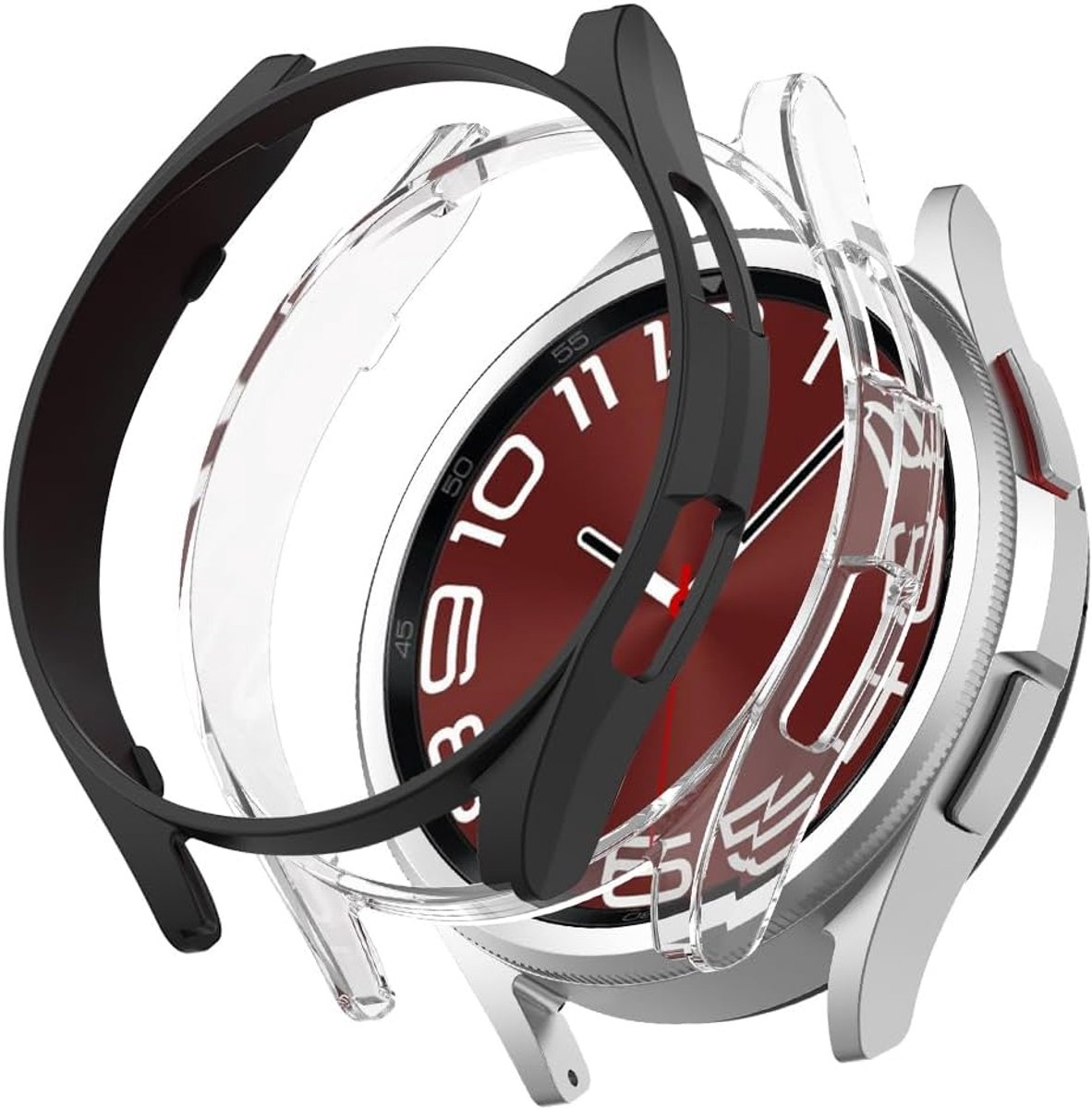 harde hoes compatibel met Galaxy Classic 43mm met beschermende film, 9H hardheid Hart PC dunne gehard glazen hoes voor - ShopVlot