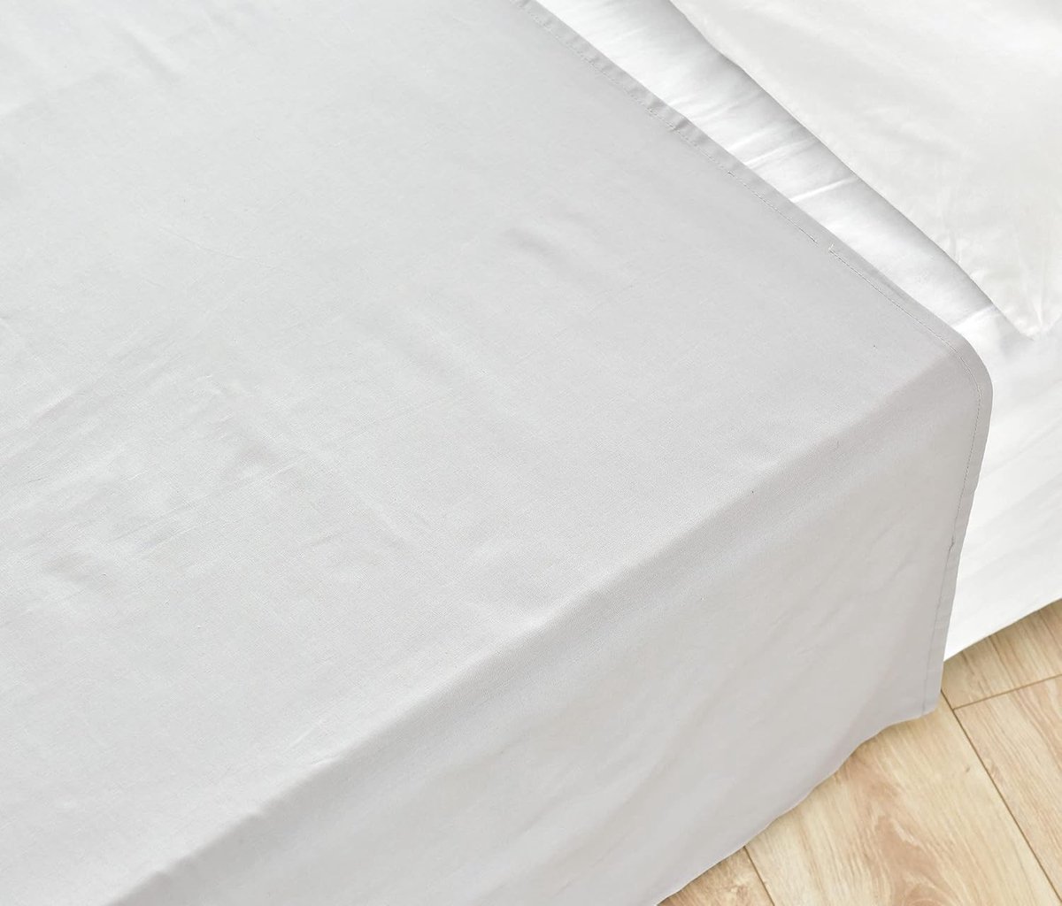 NatureMark Basic Bed Sheet, Soft and Easy Care, 100% Cotton, Without Elastic Band, Home Towel, Many Sizes and Colours - ShopVlot