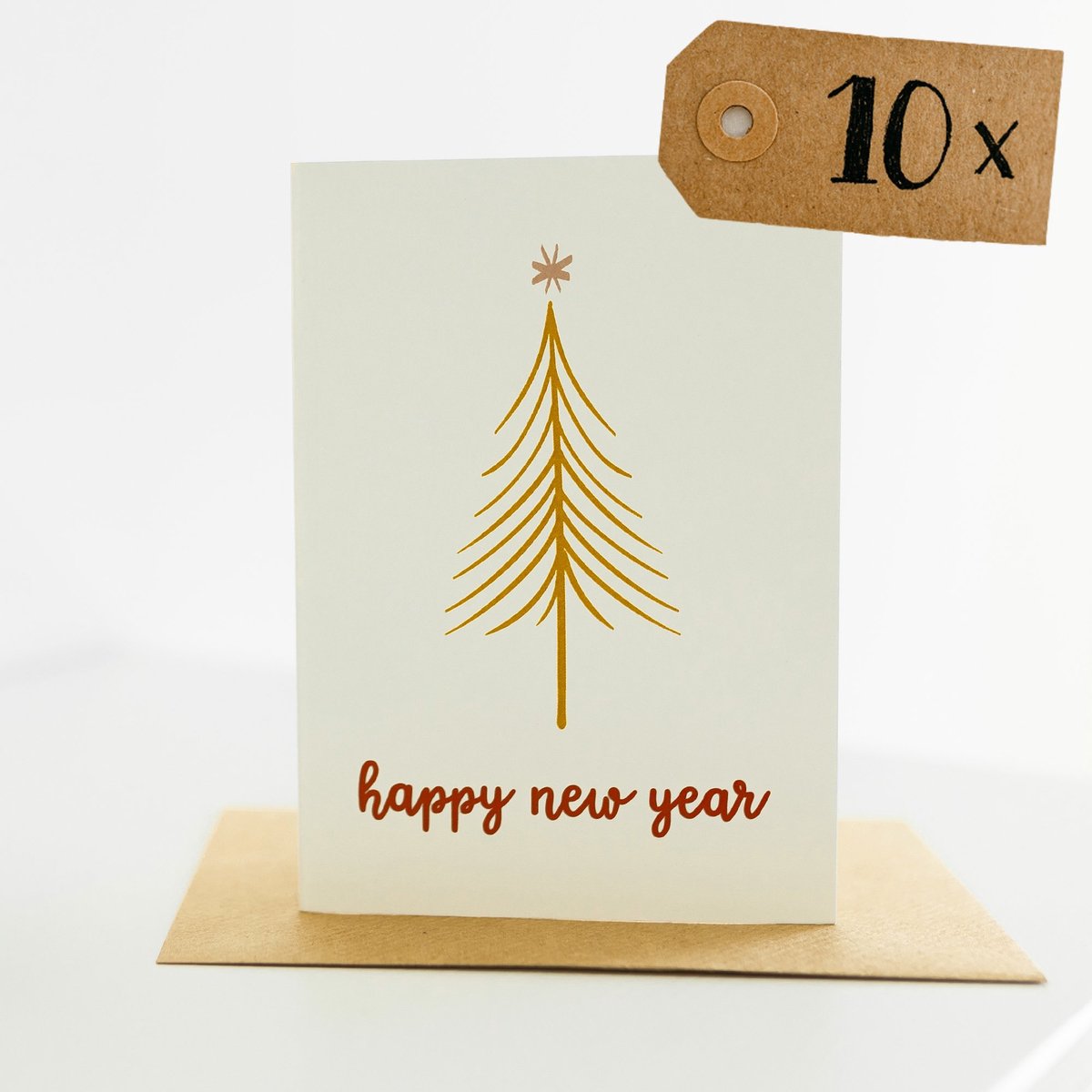 10x hippe kerstkaarten (A6 formaat) - kerst kaarten om te versturen - kaartenset - kaartjes blanco - kaartjes met tekst - luxe kerstkaarten - feestdagenkaarten - kerstkaart - wenskaarten